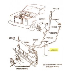 1965-1980 ROLLS ROYCE Silver Shadow I, II & Bentley T1, T2 - AIR CONDITIONING RECEIVER DRYER - UD11868